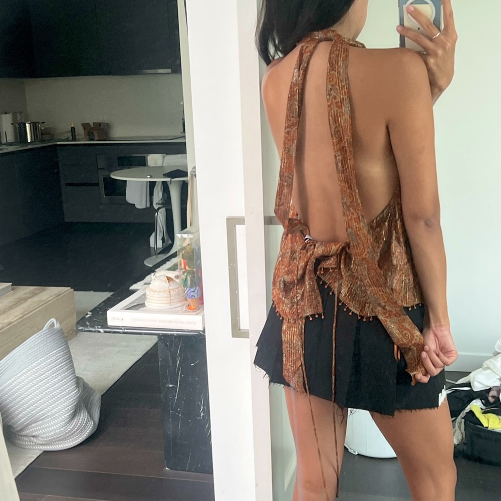 2000s Hilary Duff vibe sparkly beaded top